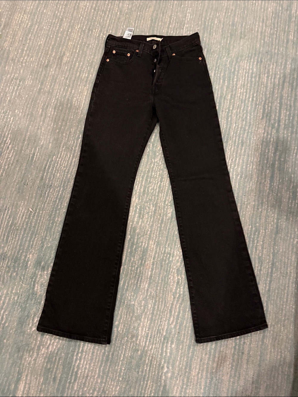 High-Rise Black Flare Jeans for Women